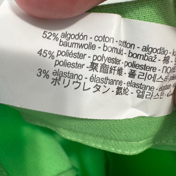 Zara High Waist Crop Flare Pants Green - Picture 12 of 13